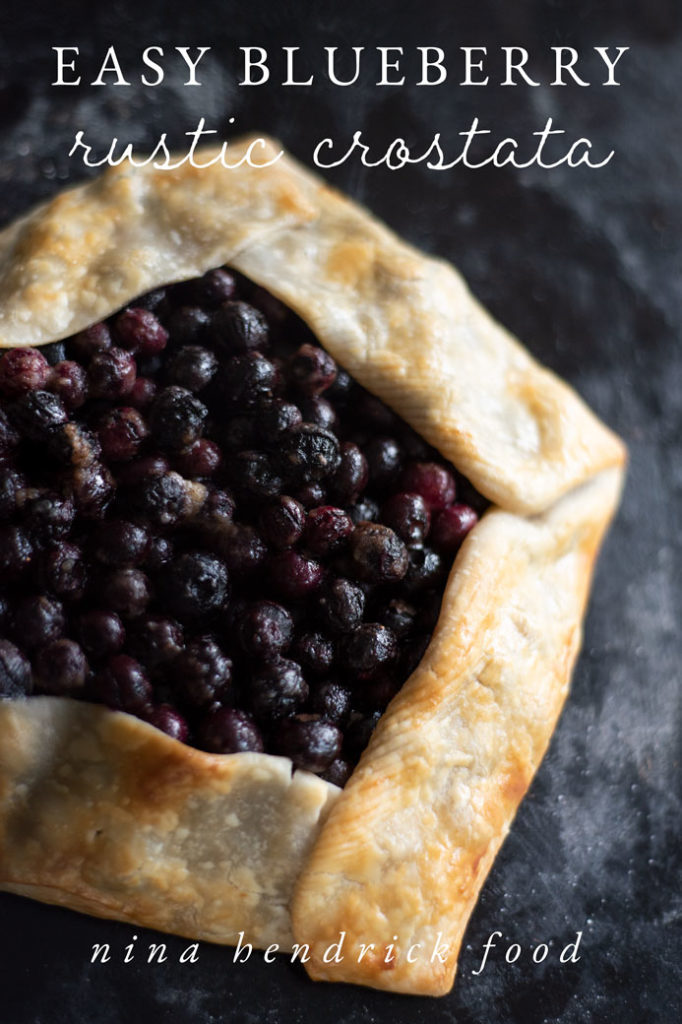 easy blueberry rustic crostata