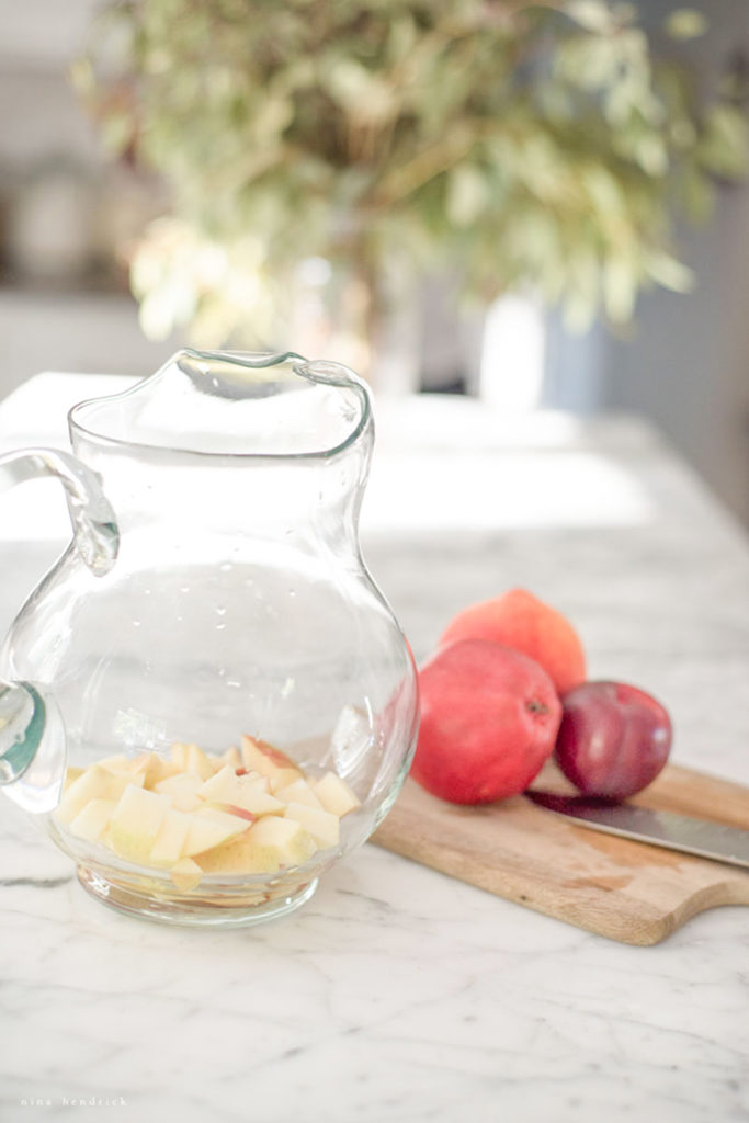 Fruit in glass for sangria