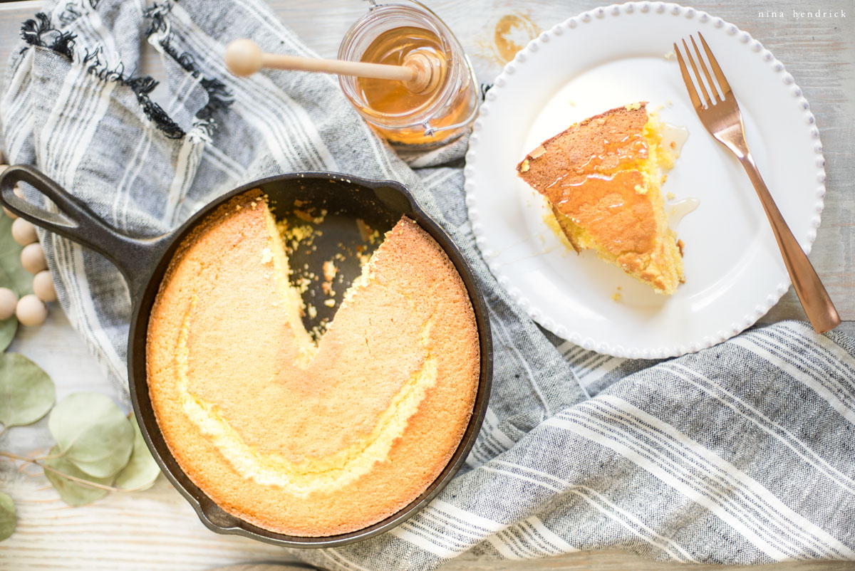 Cast Iron Cornbread (Not Sweet) - The Foodie Eats