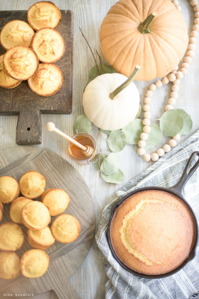 sweet cornbread and pumpkins