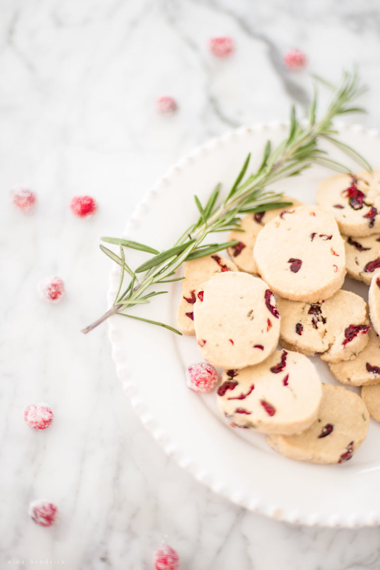 Cranberry Rosemary Butter Cookies