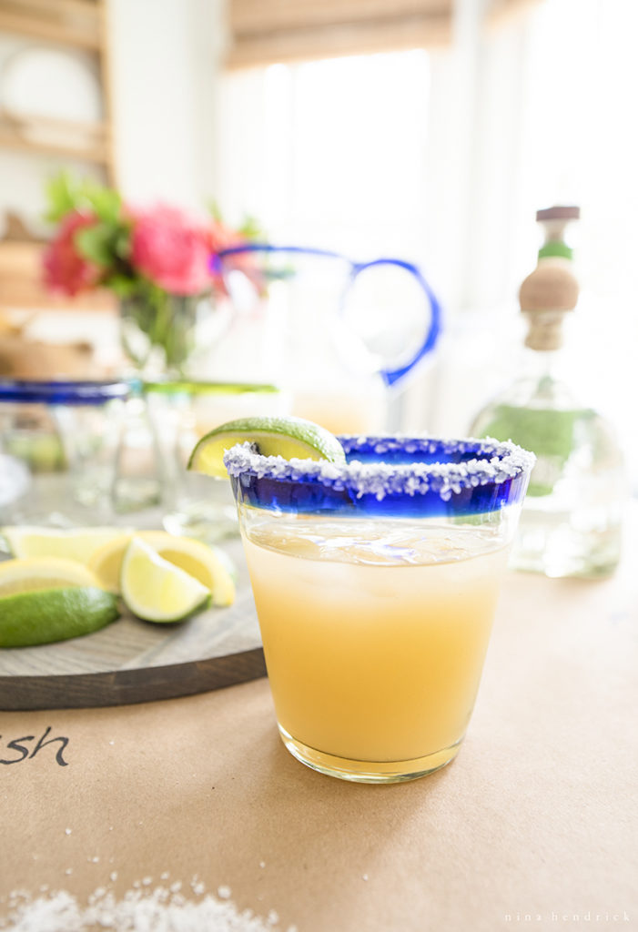 classic margarita tablescape with limes