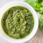 fresh pesto with basil