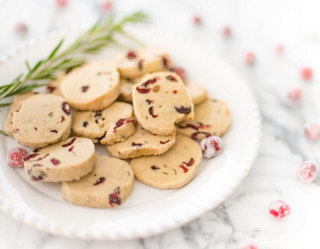 cranberry rosemary butter cookies