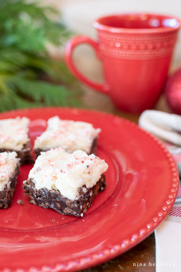 peppermint brownies from a box mix