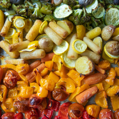 Rainbow Roasted Vegetables - Nina Hendrick Food