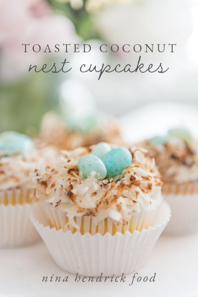 Toasted Coconut Nest Cupcakes