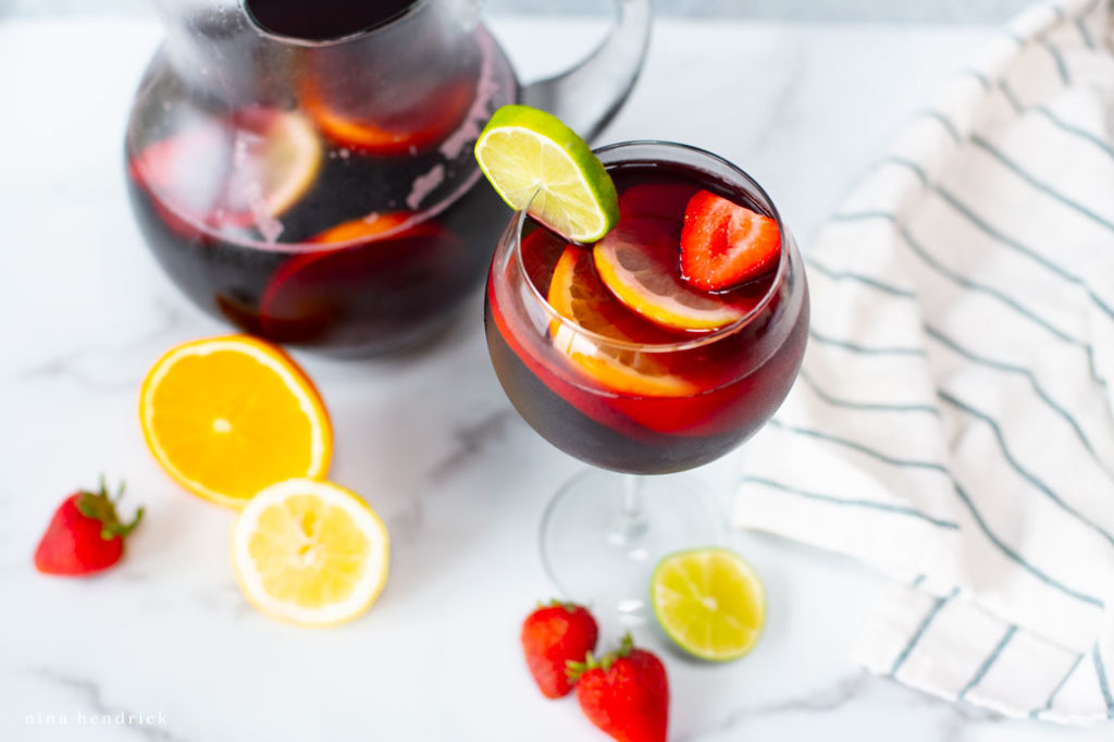 Fruity summer sangria